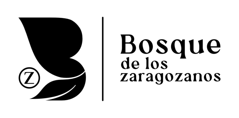 Logotipo del Bosque de los Zaragozanos con letra B en forma de hoja y monograma Z