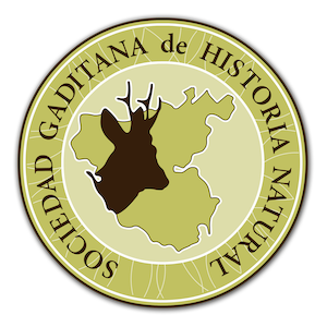 Logo de la Sociedad Gaditana de Historia Natural con silueta de toro y mapa de Andalucía