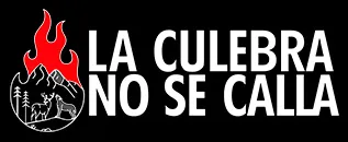 Logo de La Culebra No Se Calla con llamas rojas y texto blanco, plataforma vecinal de la Sierra de la Culebra