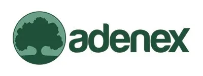 Logo de ADENEX, organización ecologista extremeña con árbol estilizado en círculo verde