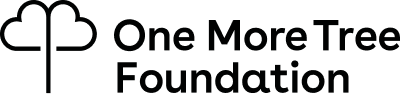 Logo de One More Tree Foundation con árbol estilizado junto al nombre de la organización
