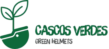 Logo de Cascos Verdes, iniciativa de voluntariado ambiental con planta y casco verde